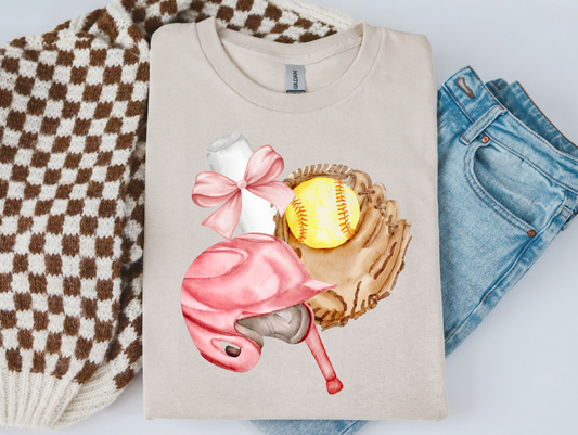 Girly Softball Tee